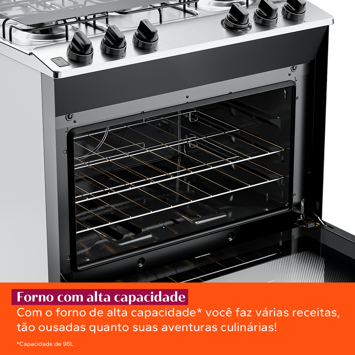 Imagem principal do módulo de diferenciais: Forno Com Alta Capacidade. Mais Tecnologia Pra Você, Mais Praticidade Para As Suas Receitas