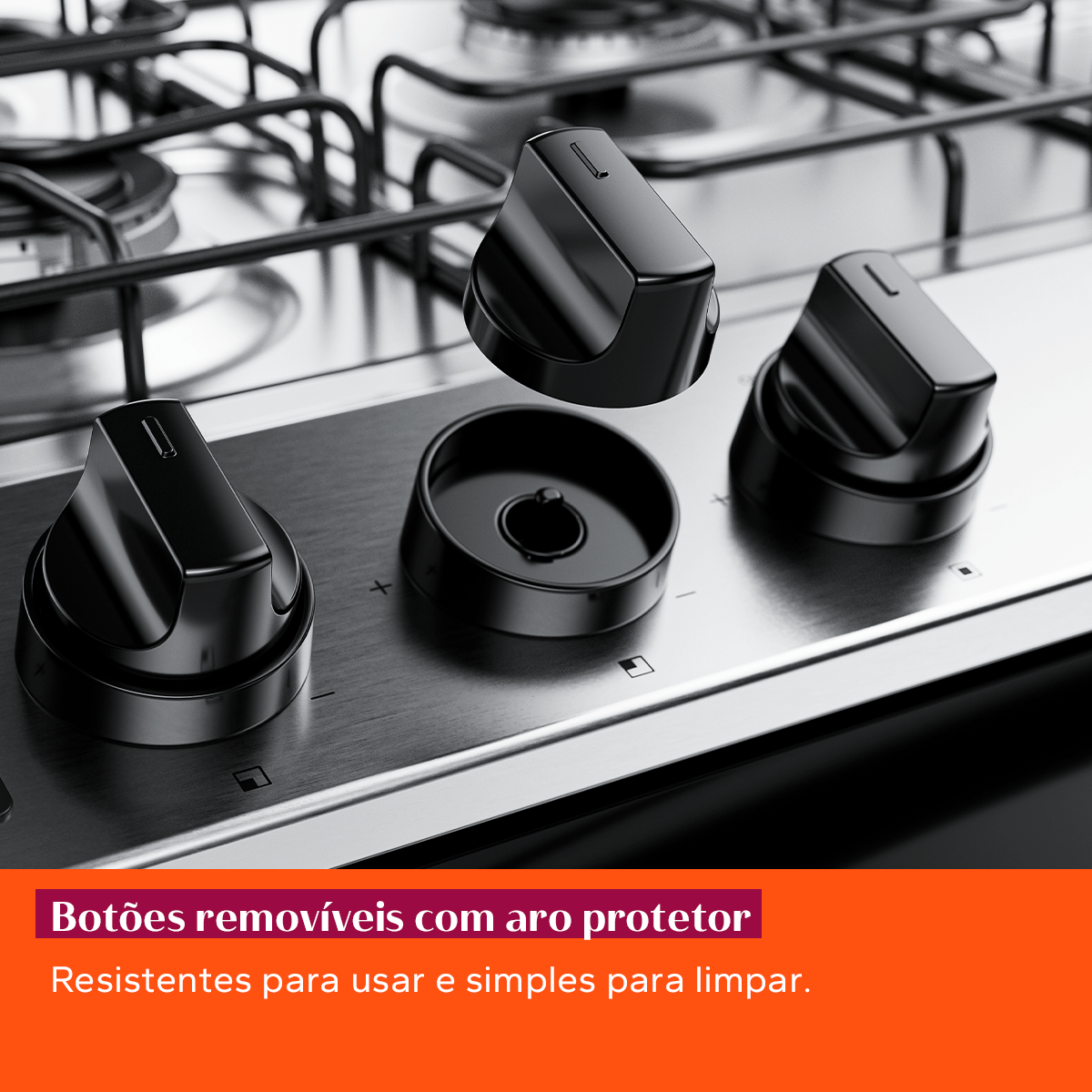 Imagem principal do módulo de diferenciais: Botões Removíveis Com Aro Protetor
