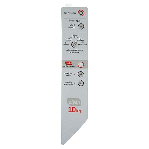 Painel de Controle Decorativo para Máquina de Lavar Brastemp - W10174627