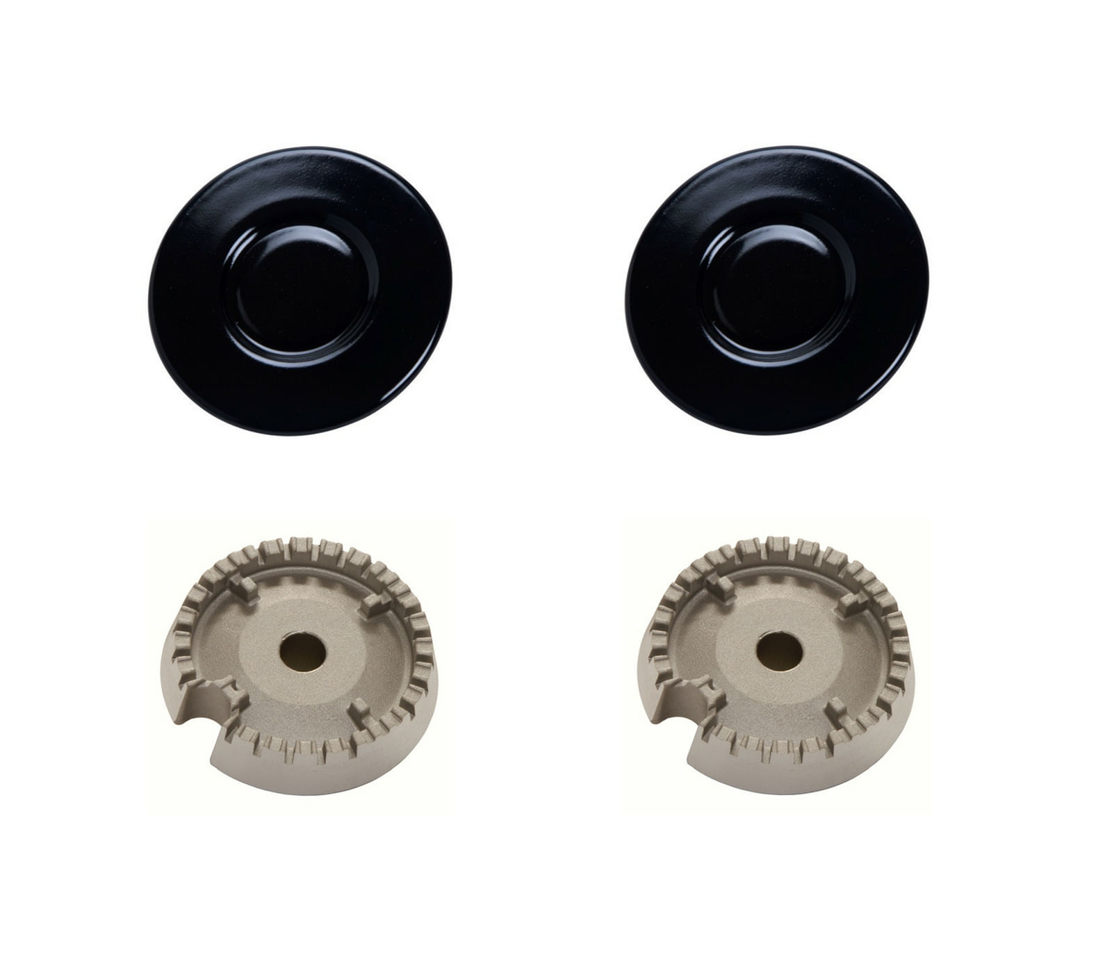 Kit 02 Capas do Queimador e 02 Queimadores de Boca Pequena para Fogão Brastemp - CJ-W10224624_1 Menor preço em Kit 02 Capas do Queimador e 02 Queimadores de Boca Pequena para Fogão Brastemp - CJ-W10224624_1