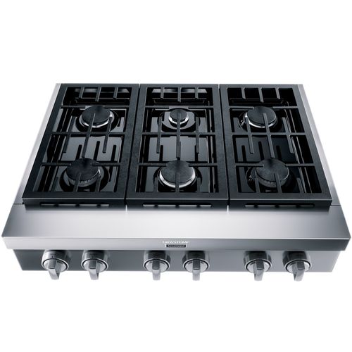 Rangetop de embutir semiprofissional Brastemp Gourmand 6 bocas inox com chamas de alta potência e simmer   - BDR90AR