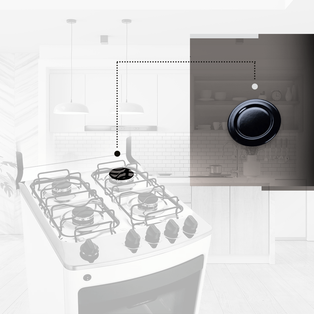 Capa do Queimador de Boca Grande para Fogão e Cooktop Brastemp