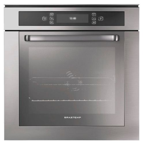 Forno de embutir elétrico Brastemp 67 litros cor inox com Função Ar Forçado e Painel Touch   - BO260AR