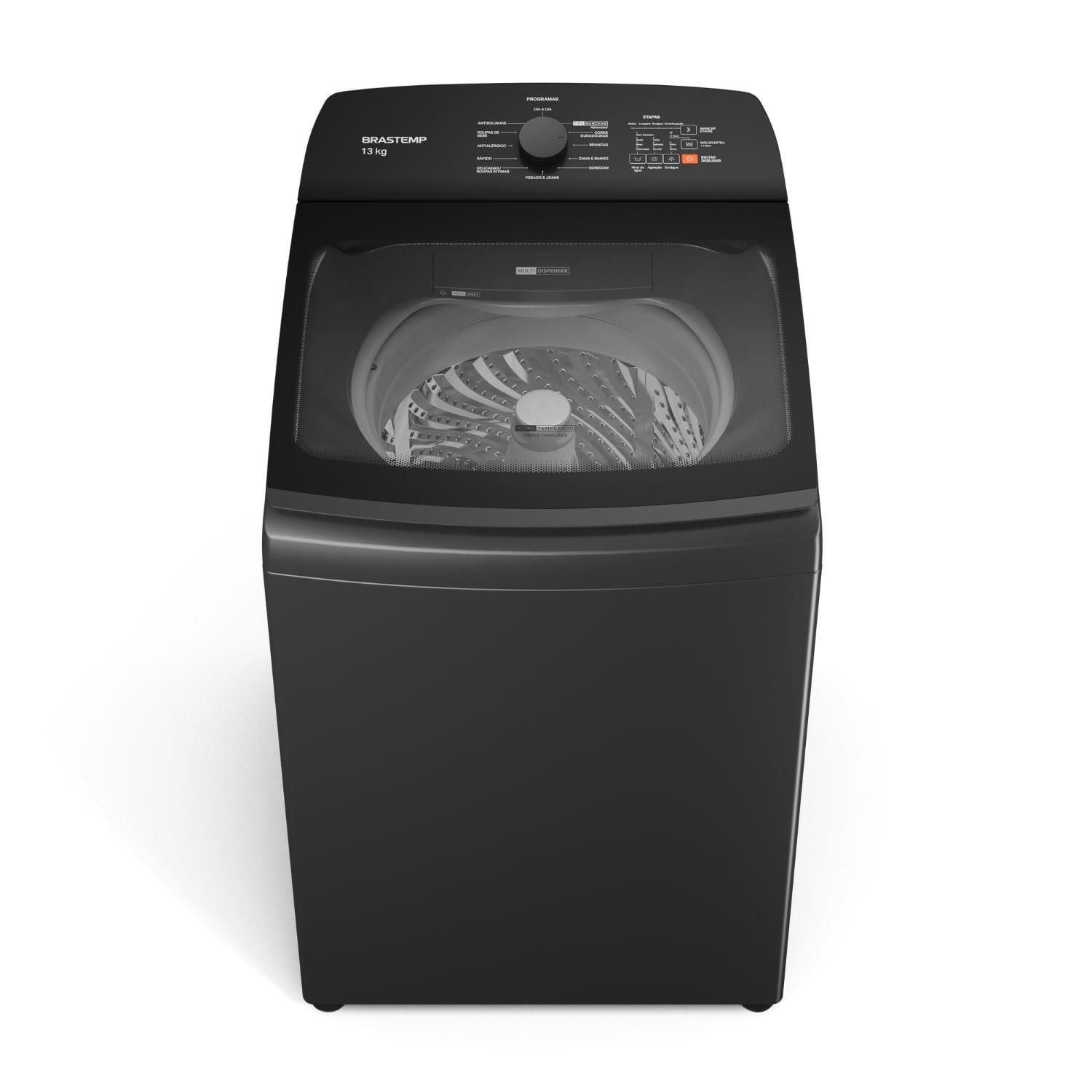 Máquina de Lavar Brastemp 13Kg Cinza Platinum com Ciclo Tira Manchas Advanced e Ciclo Antibolinha - BWK13A9 Menor preço em Máquina de Lavar Brastemp 13Kg Cinza Platinum com Ciclo Tira Manchas Advanced e Ciclo Antibolinha - BWK13A9