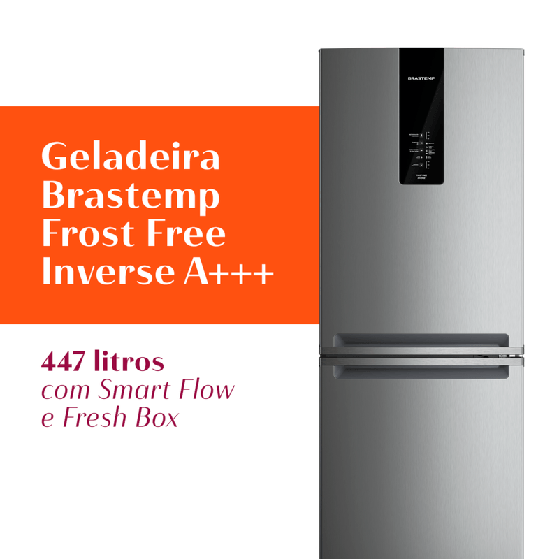 Geladeira Frost Free Inverse 479L Branca Brastemp - Brastemp