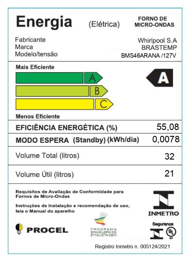 Brastemp_Micro_ondas_BMS46AR_Selo_Inmetro_127v