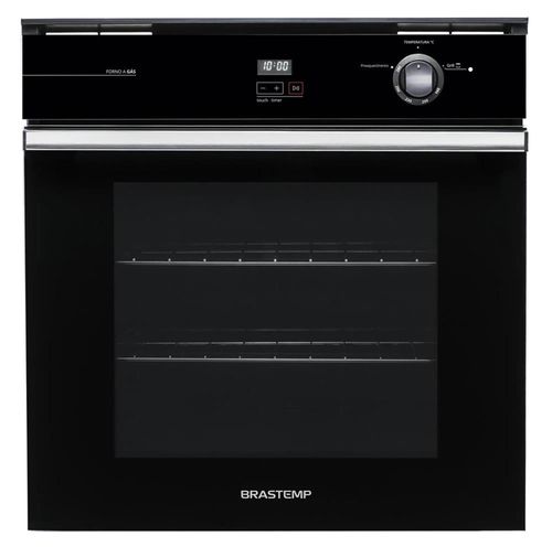 Forno de Embutir a Gás Brastemp 78 Litros Preto com Grill e Timer Touch - BOA84AE