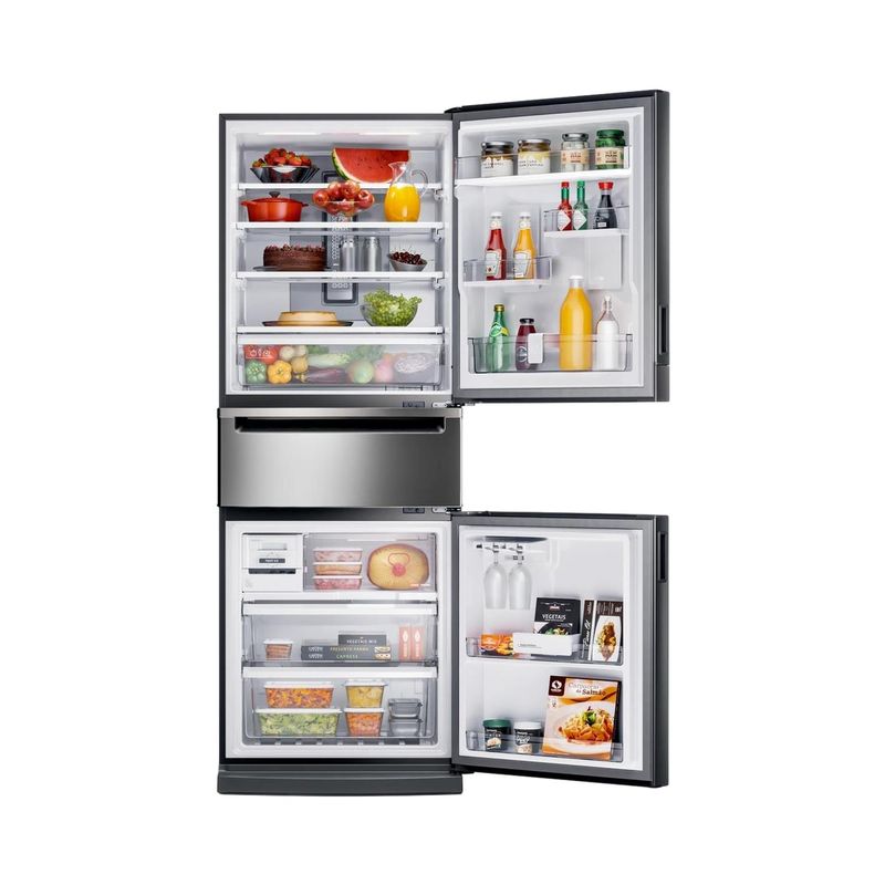 Geladeira Brastemp Inverse 3 Frost Free 419 Litros Cor Inox