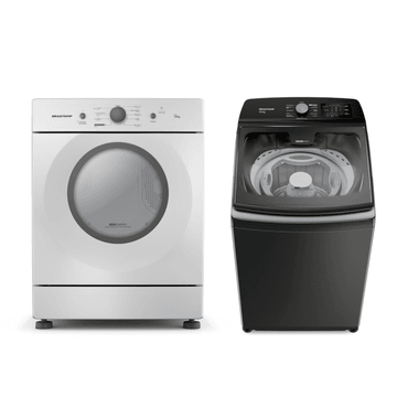Combo Secadora Piso Brastemp 10Kg + Máquina de Lavar 16kg Brastemp (BSR10BB + BWD16A9) - BSR10_BWD16_CJ 220V 1