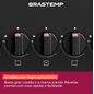 Cooktop Brastemp 5 Bocas a Gás, Grades de Ferro Fundido e Chamas Especiais - BDS75AE