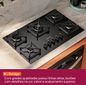 Cooktop Brastemp 5 Bocas a Gás, Grades de Ferro Fundido e Chamas Especiais - BDS75AE