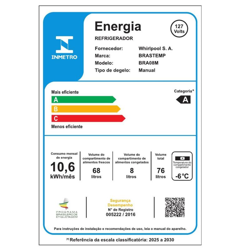 Combo Geladeira Inteligente B= Smart Brastemp Frost Free Inverse 500L + Frigobar Brastemp Retrô 76L Classic White (BRE66AB + BRA08MB) - B66A_BR8M_CJ-1774903157189