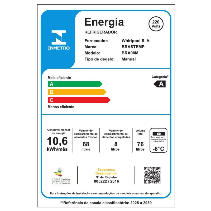 Combo Geladeira Inteligente B= Smart Brastemp Frost Free Inverse 500L + Frigobar Brastemp Retrô 76L Classic White (BRE66AB + BRA08MB) - B66A_BR8M_CJ-1774903187776