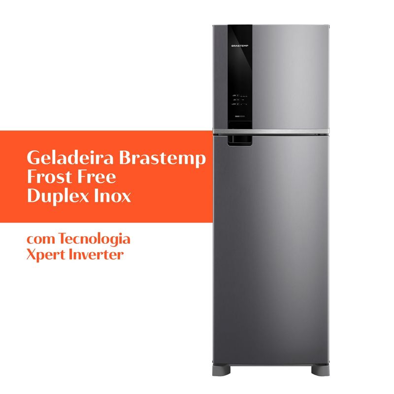Geladeira Brastemp Frost Free Duplex 415 Litros Inox - BRM52MK-1776364068348