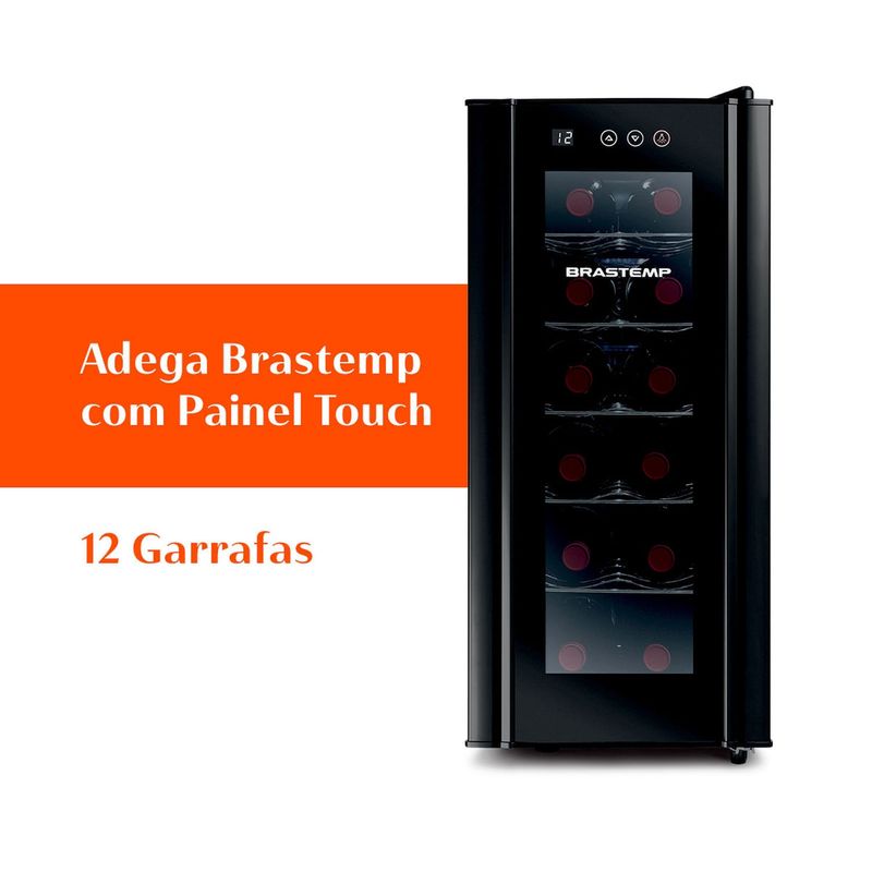 Combo Geladeira French Door 3 Portas 559L Cor Inox + Adega 12 Garrafas Cor Preta Brastemp (BRO85MK + BZC12BE) - B8MK_BZC1_CJ-1786123363791