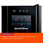 Combo Geladeira French Door 3 Portas 559L Cor Inox + Adega 12 Garrafas Cor Preta Brastemp (BRO85MK + BZC12BE) - B8MK_BZC1_CJ-1786123414753