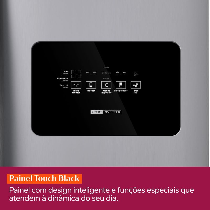 Combo Geladeira French Door 3 Portas 559L Cor Inox + Adega 12 Garrafas Cor Preta Brastemp (BRO85MK + BZC12BE) - B8MK_BZC1_CJ-1786123550324