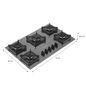 Cooktop 5 Bocas a Gás, Grades de Ferro Fundido e Chamas Especiais Cinza Brastemp - BDS75AS
