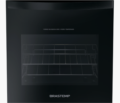 Diferencial de forno com visão ampla, Fogão Brastemp 4 bocas preto BFO4VAE.