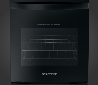 Diferencial de forno com visão ampla, Fogão Brastemp 4 bocas preto BFO4VAE.